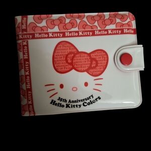 Vintage Rare Collectible 2009 Sanrio Hello Kitty 35th Anniversary Vinyl Wallet